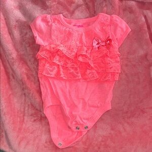 Garanimals Pink Ruffle Lace Bodysuit